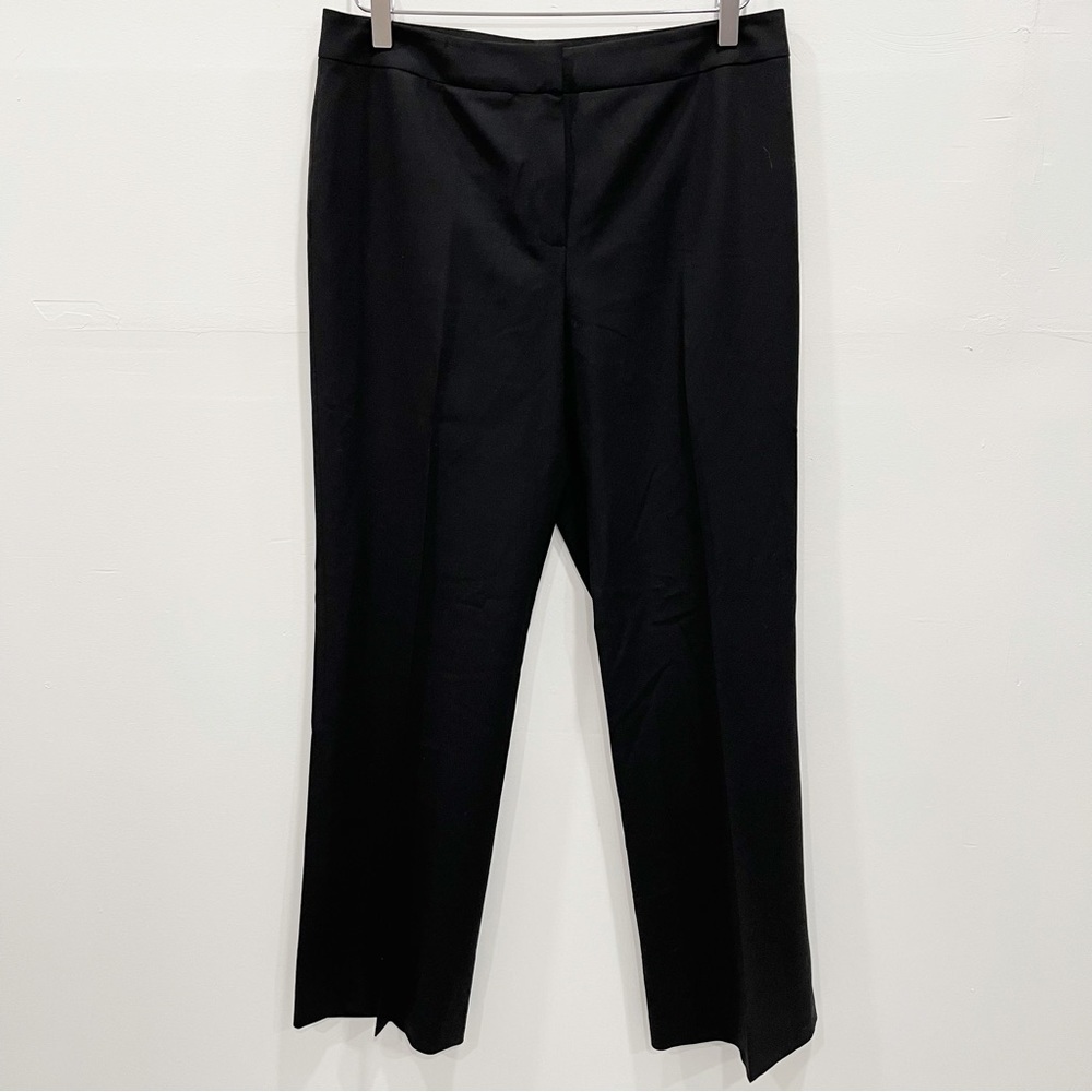 Lafayette 148 Menswear Trouser Pants Black Virgin Wool Size 10 - Picture 1 of 8